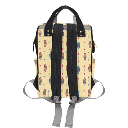 Kayak Pattern Print Design 02 Diaper Bag Backpack