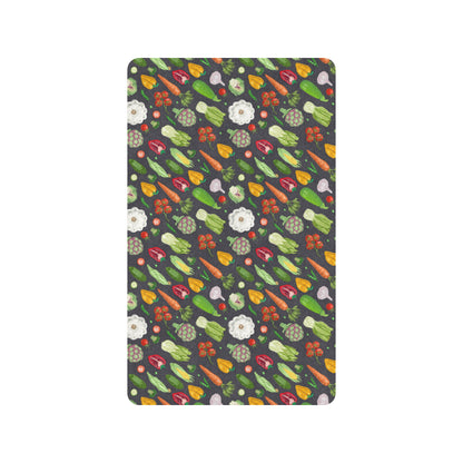 Vegan Pattern Themed Design Print Rubber Doormat
