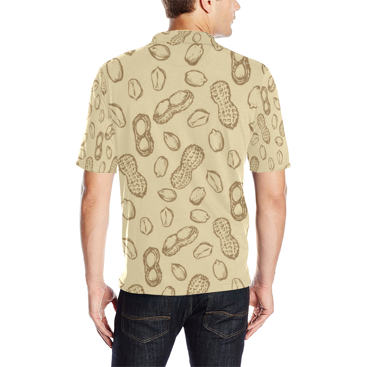 Peanut Pattern Print Design A02 Men Polo Shirt