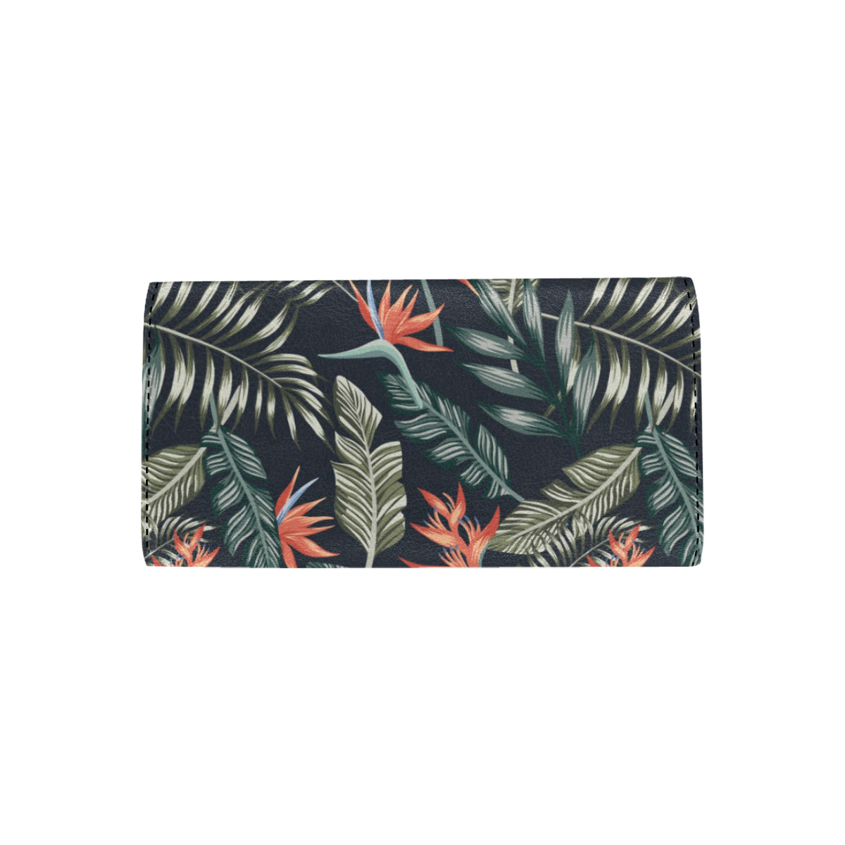 Bird Of Paradise Pattern Print Design BOP02 Women's Trifold Wallet