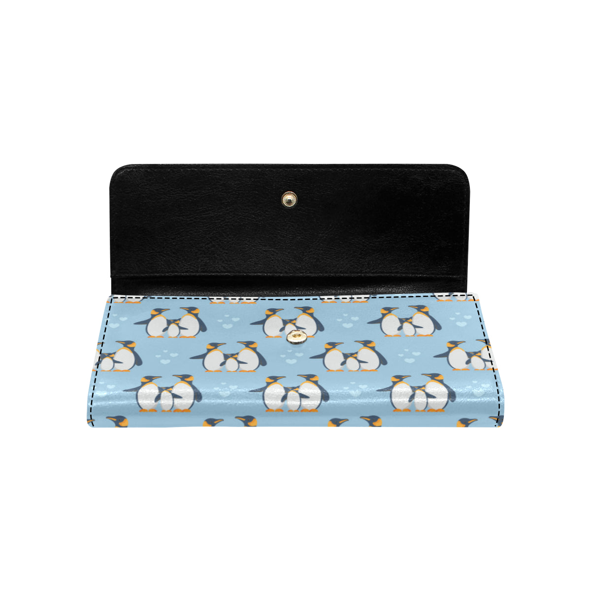 Penguin Pattern Print Design A04 Women's Trifold Wallet