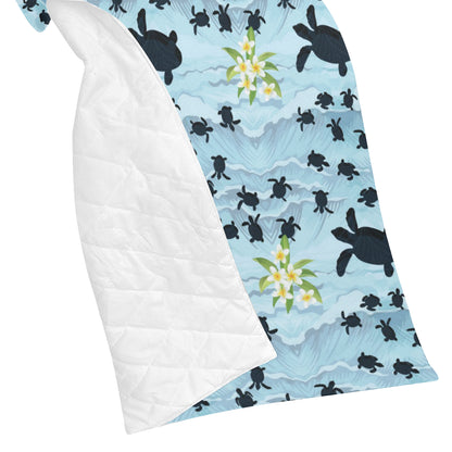 Sea Turtle Pattern Print Design T011 Premium Quilt