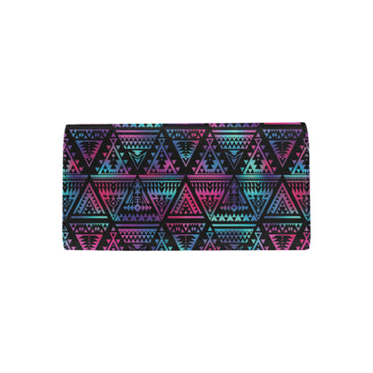 Tribal aztec Dark Multicolor Women's Trifold Wallet