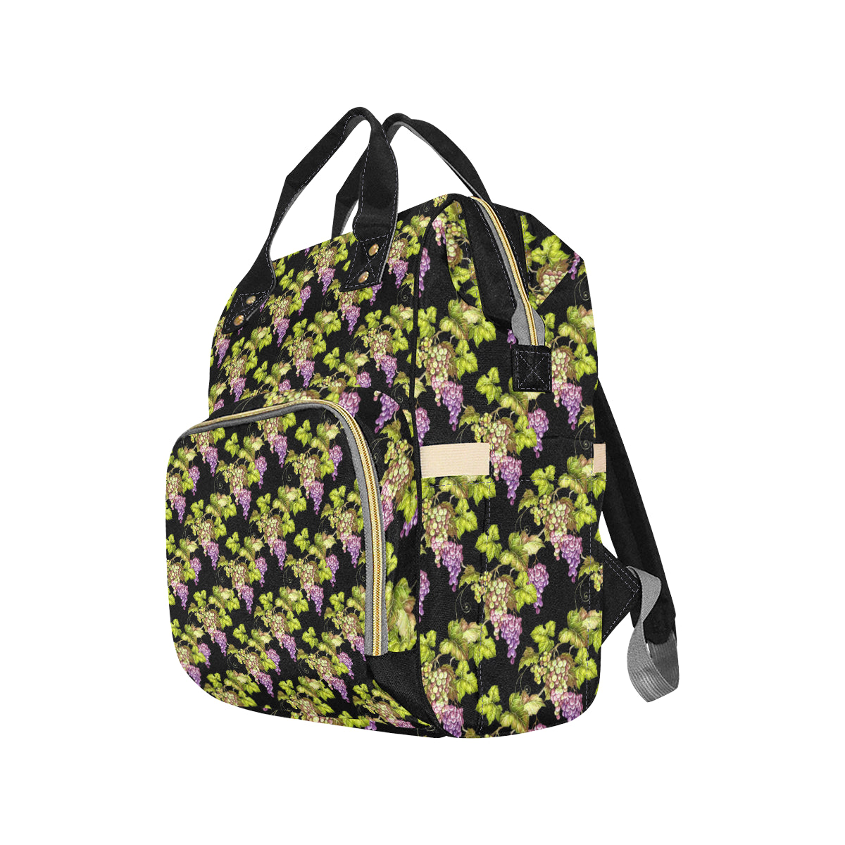 Grape Pattern Print Design GP04 Diaper Bag Backpack