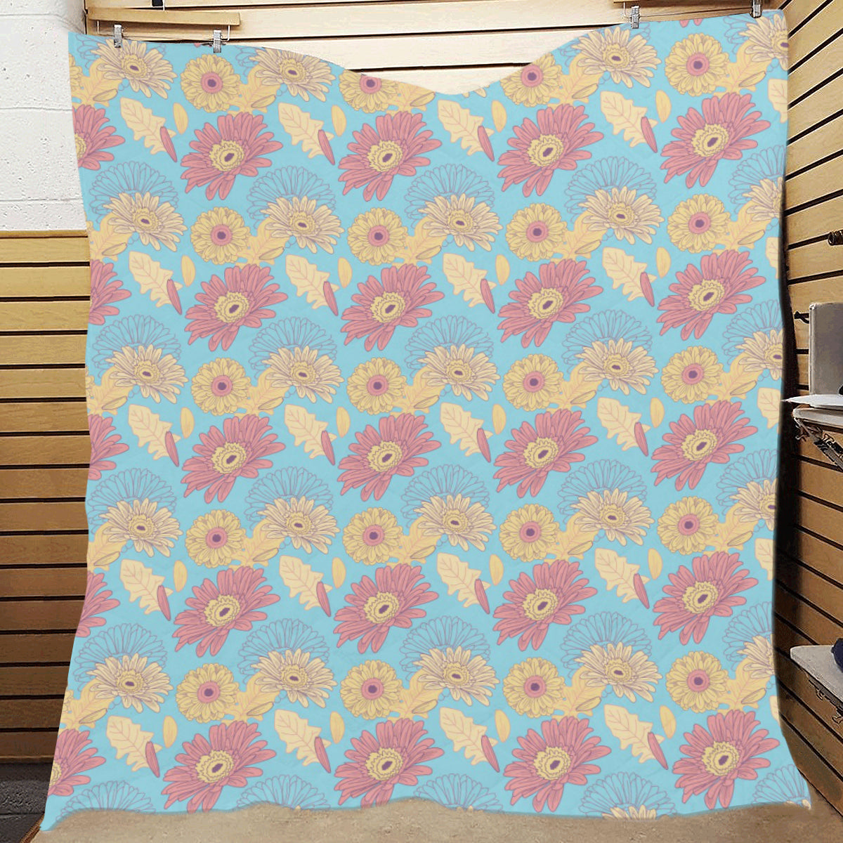 Gerberas Pattern Print Design GB04 Premium Quilt