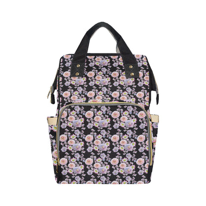 Dahlia Pattern Print Design DH012 Diaper Bag Backpack