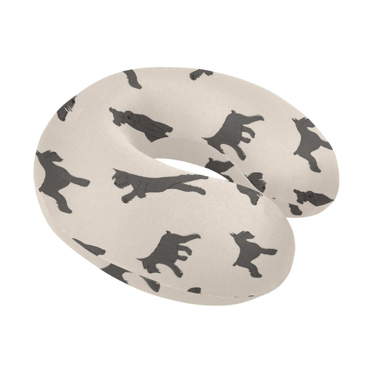 Schnauzers Pattern Print Design A06 U-Shaped Travel Neck Pillow
