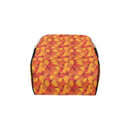 Elm Leave Autum Print Pattern Diaper Bag Backpack