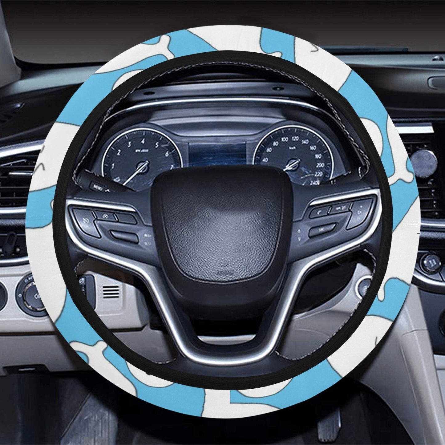 Sea Lion Print Design LKS402 Steering Wheel Cover with Elastic Edge