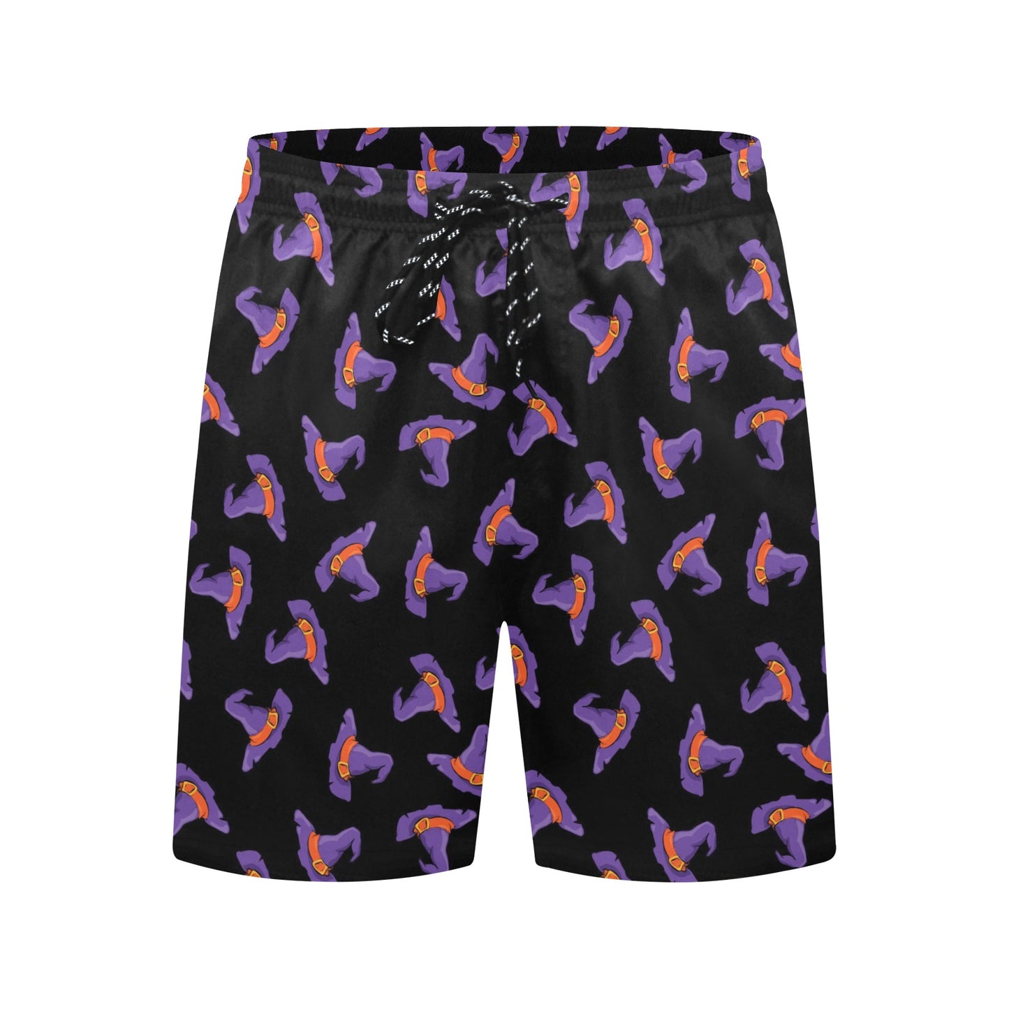 Witch Hat Print Design LKS304 Men's Swim Trunks Beach Shorts