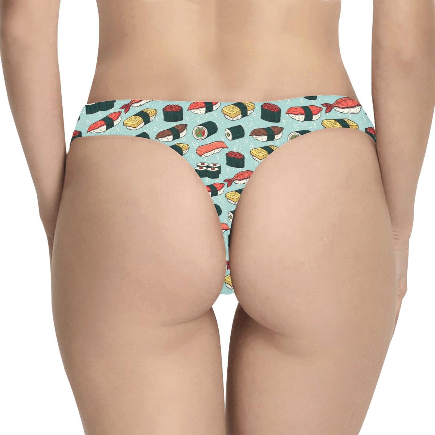 Sushi Pattern Design Women's Thongs