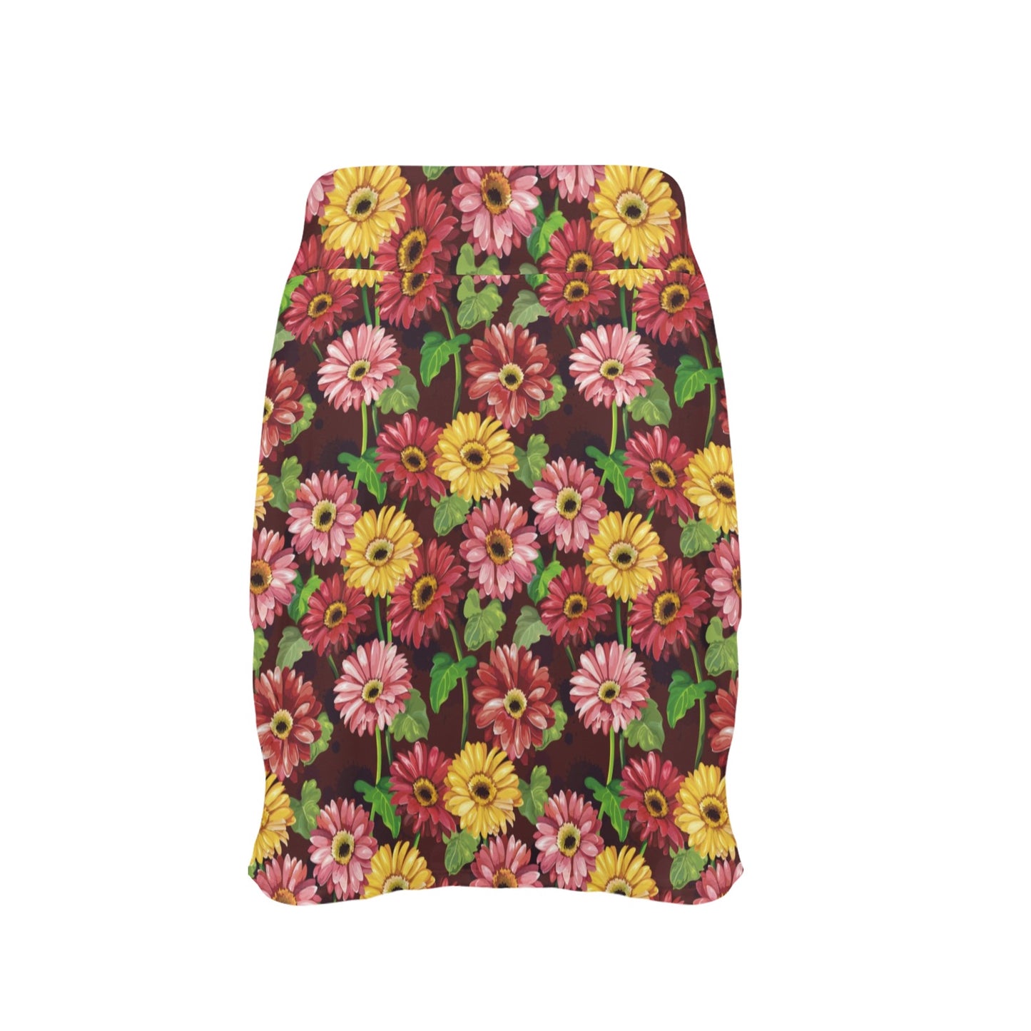 Daisy Gerbera Print Pattern 17" Golf & Pickleball Skort with Pockets