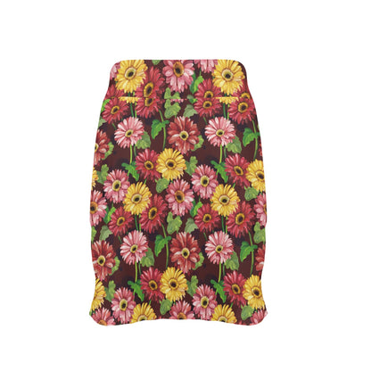 Daisy Gerbera Print Pattern 17" Golf & Pickleball Skort with Pockets