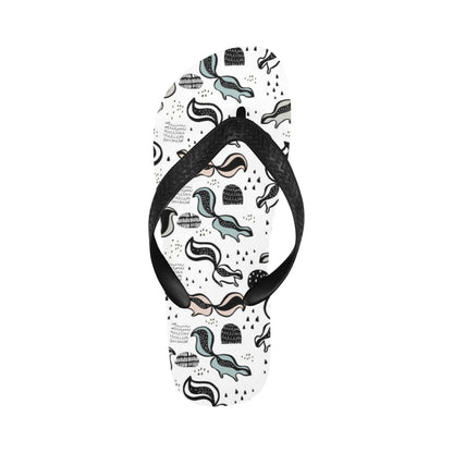 Skunk Print Design LKS303 Flip Flops