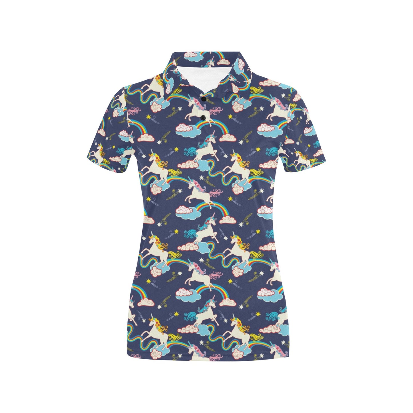 Unicorn Print Design LKS304 Women's Polo Shirt