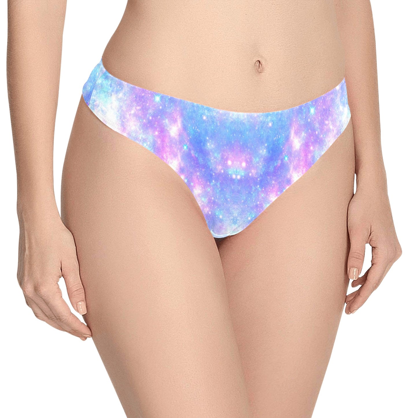 Galaxy Stardust Pastel Color Print Women's Thongs