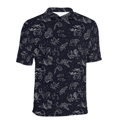 Zodiac Print Design LKS304 Men Polo Shirt
