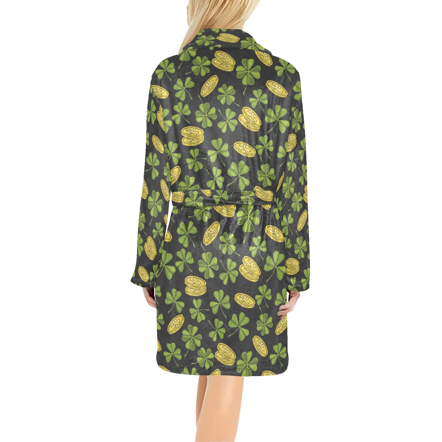 St Patricks Day Print Design LKS305 Women's Fleece Robe