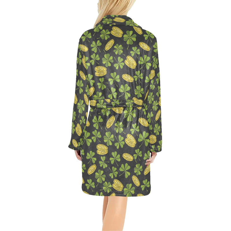 St Patricks Day Print Design LKS305 Women's Fleece Robe