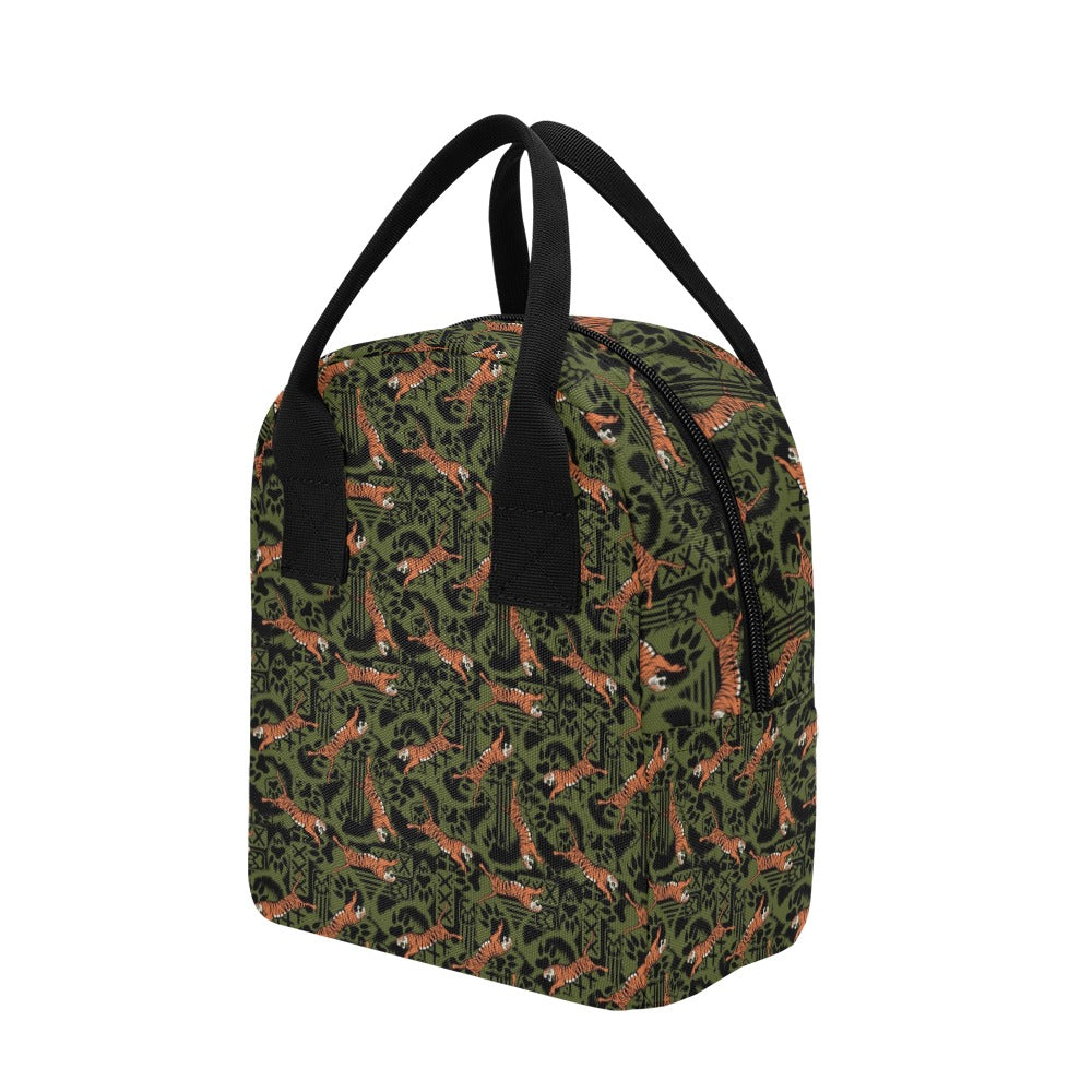Tiger Pattern Print Design LKS303 Insulated Lunch Bag