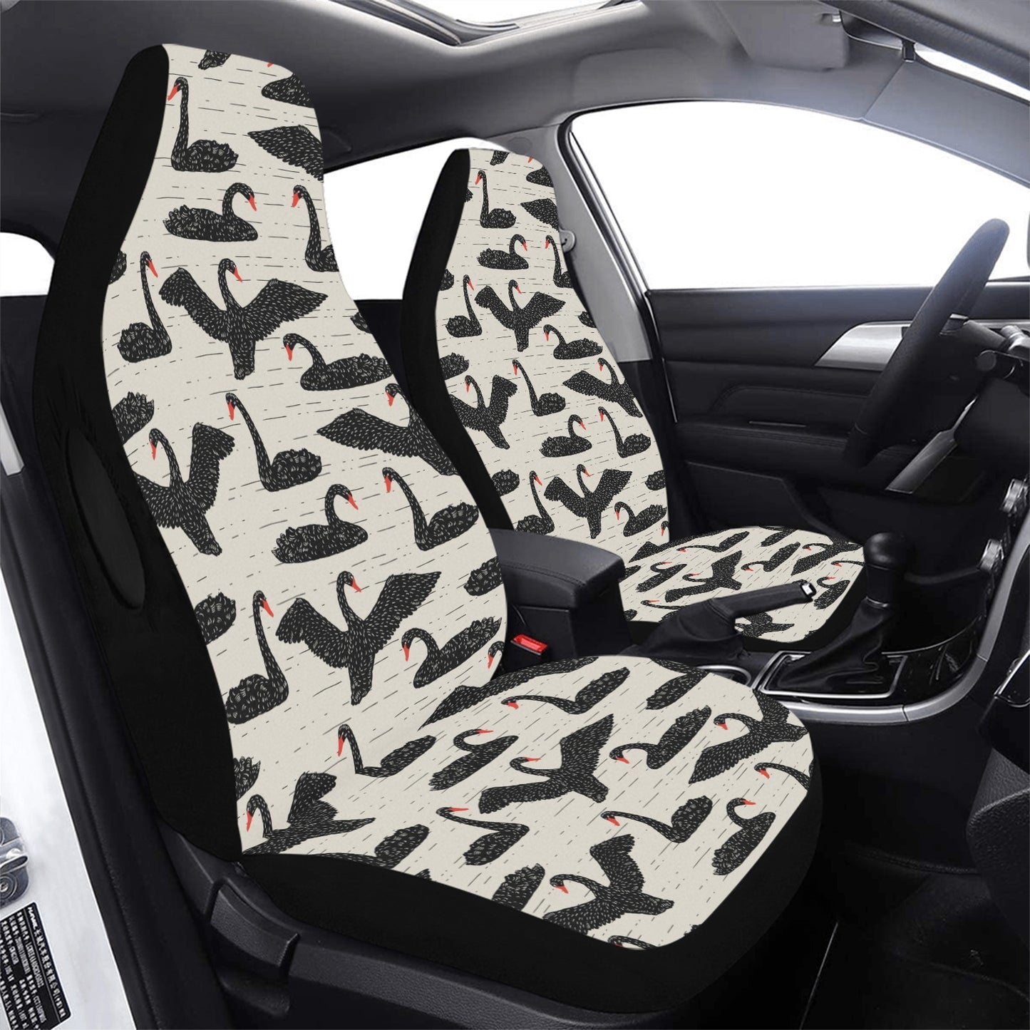 Swan Print Design LKS402 Car Seat Covers