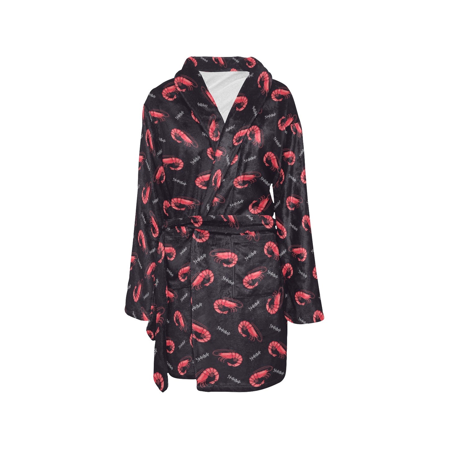 Shrimp Print Design LKS302 Women's Fleece Robe