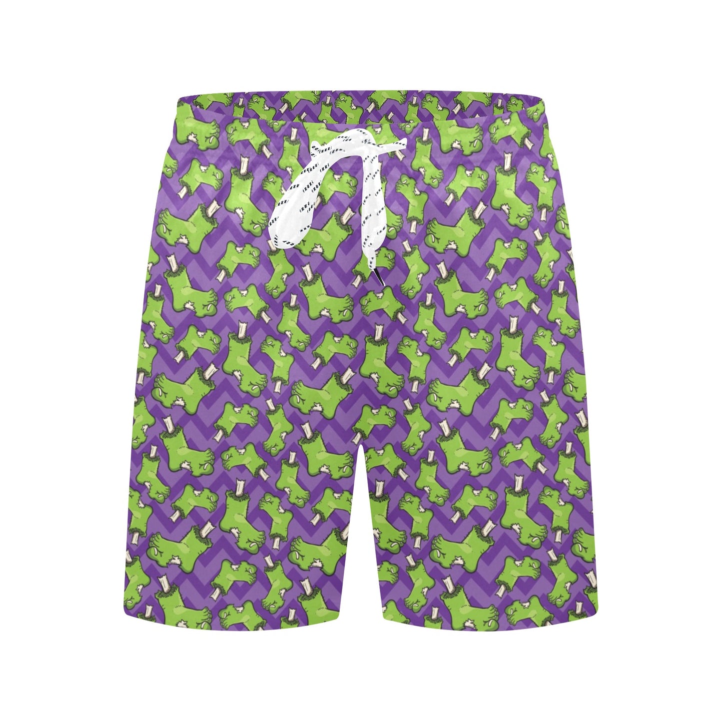 Zombie Foot Design Pattern Print Men's Swim Trunks Beach Shorts