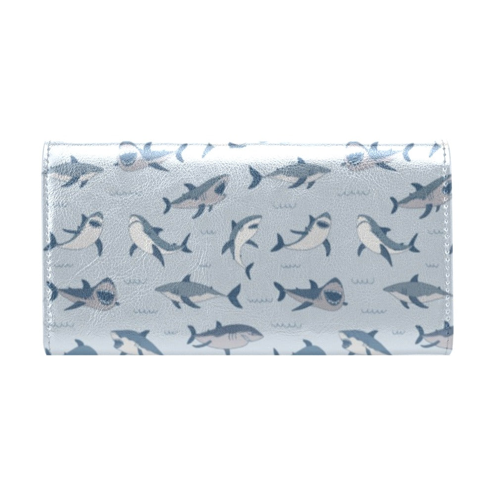 Shark Print Design LKS304 Women's Trifold Wallet
