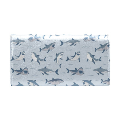 Shark Print Design LKS304 Women's Trifold Wallet