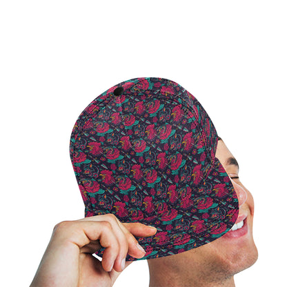 Old School Tattoo Print Snapback Cap