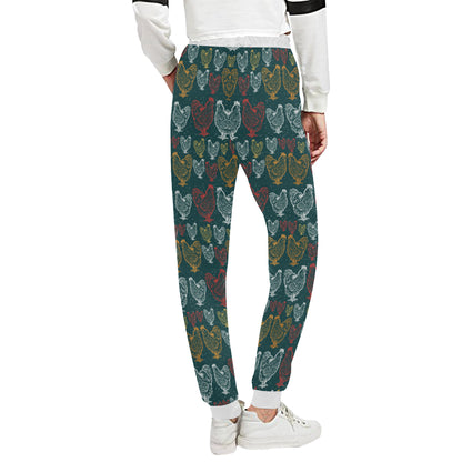 Rooster Hand Draw Design Unisex Sweatpants