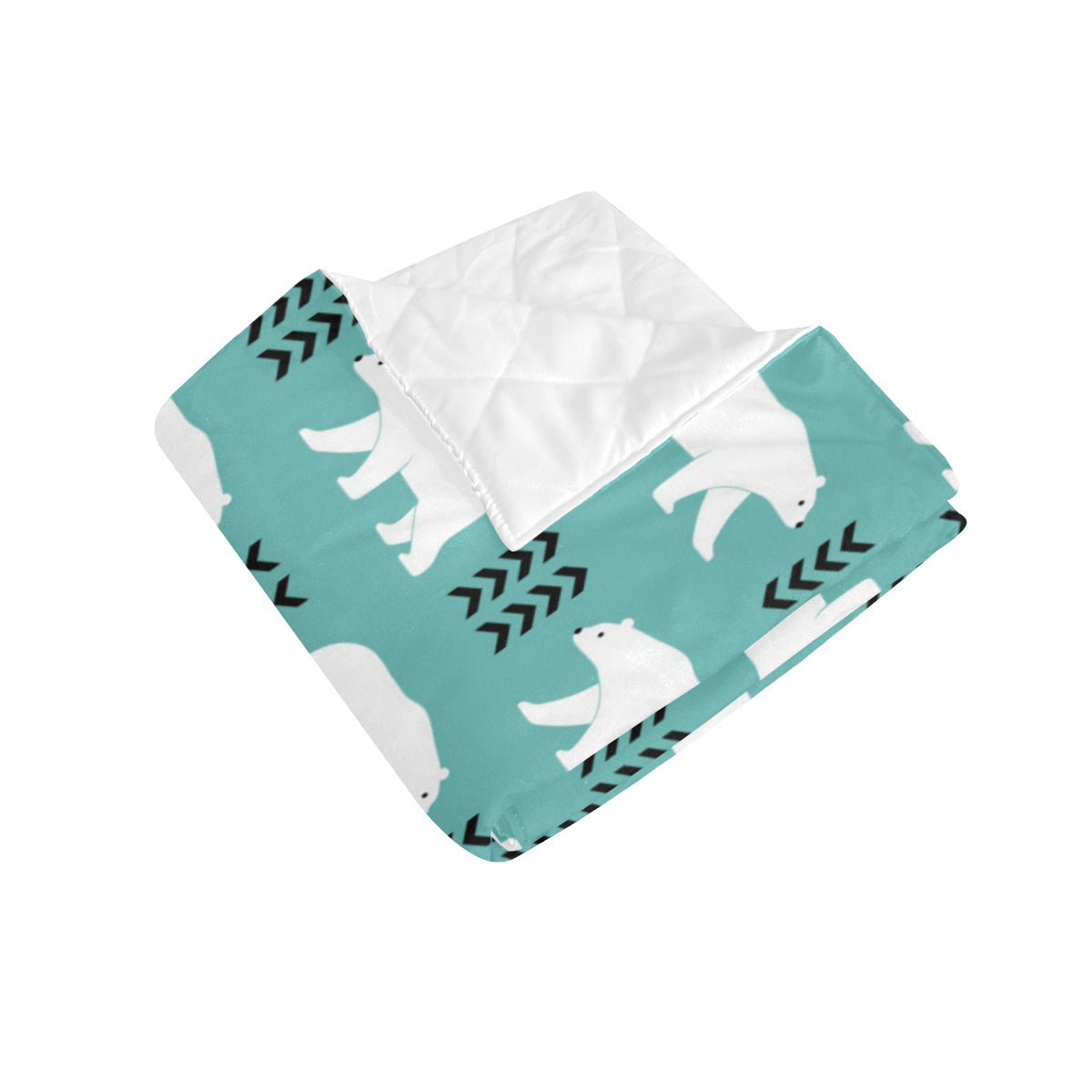 Polar Bear Pattern Print Design A05 Premium Quilt