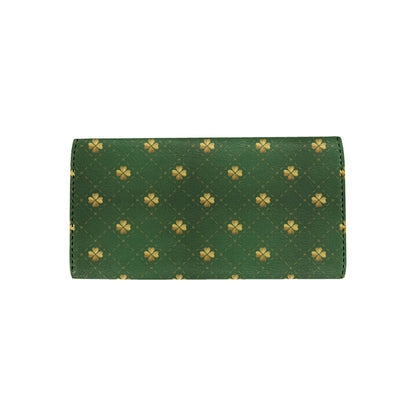 Clover  Pattern Print Design 01 Women's Trifold Wallet