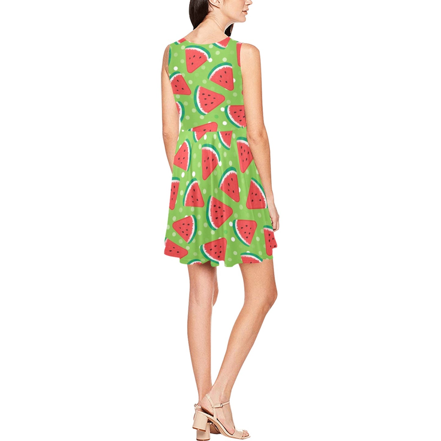 Watermelon Pattern Print Design WM05 Sleeveless Dress