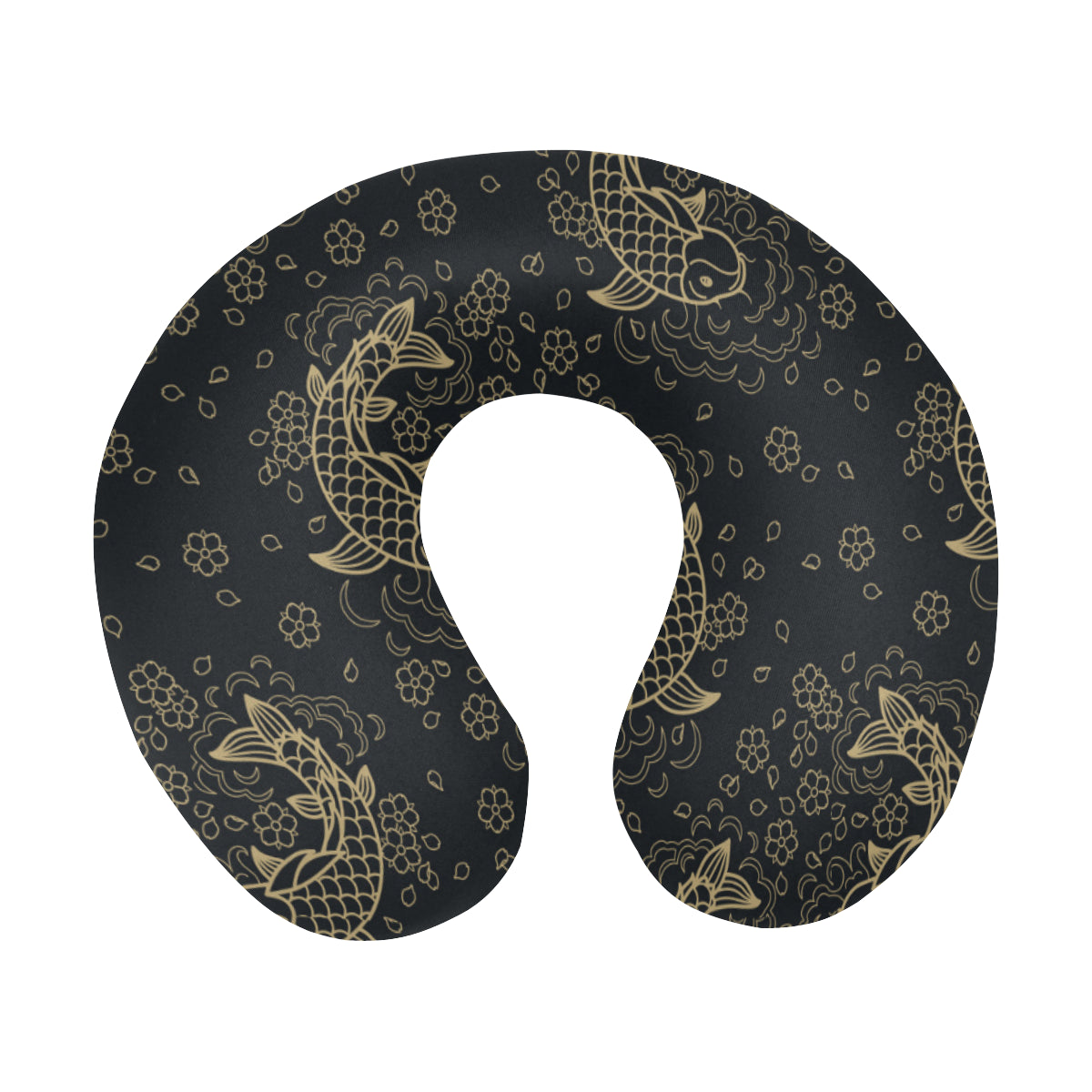 KOI Fish Pattern Print Design 02 U-Shaped Travel Neck Pillow