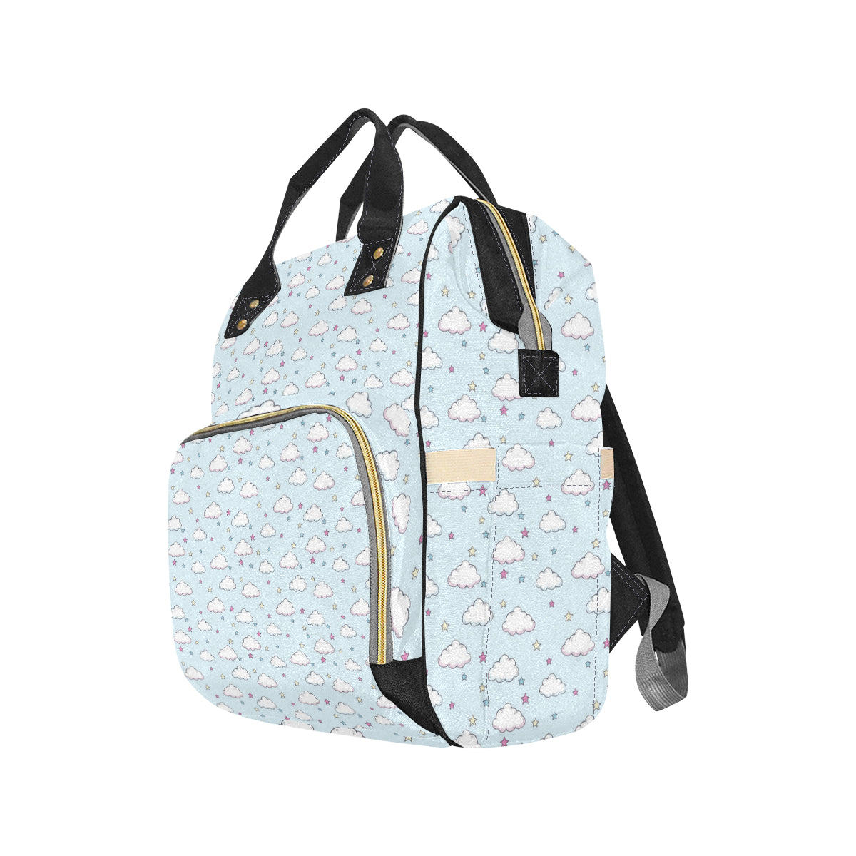 Cloud  Pattern Print Design 01 Diaper Bag Backpack