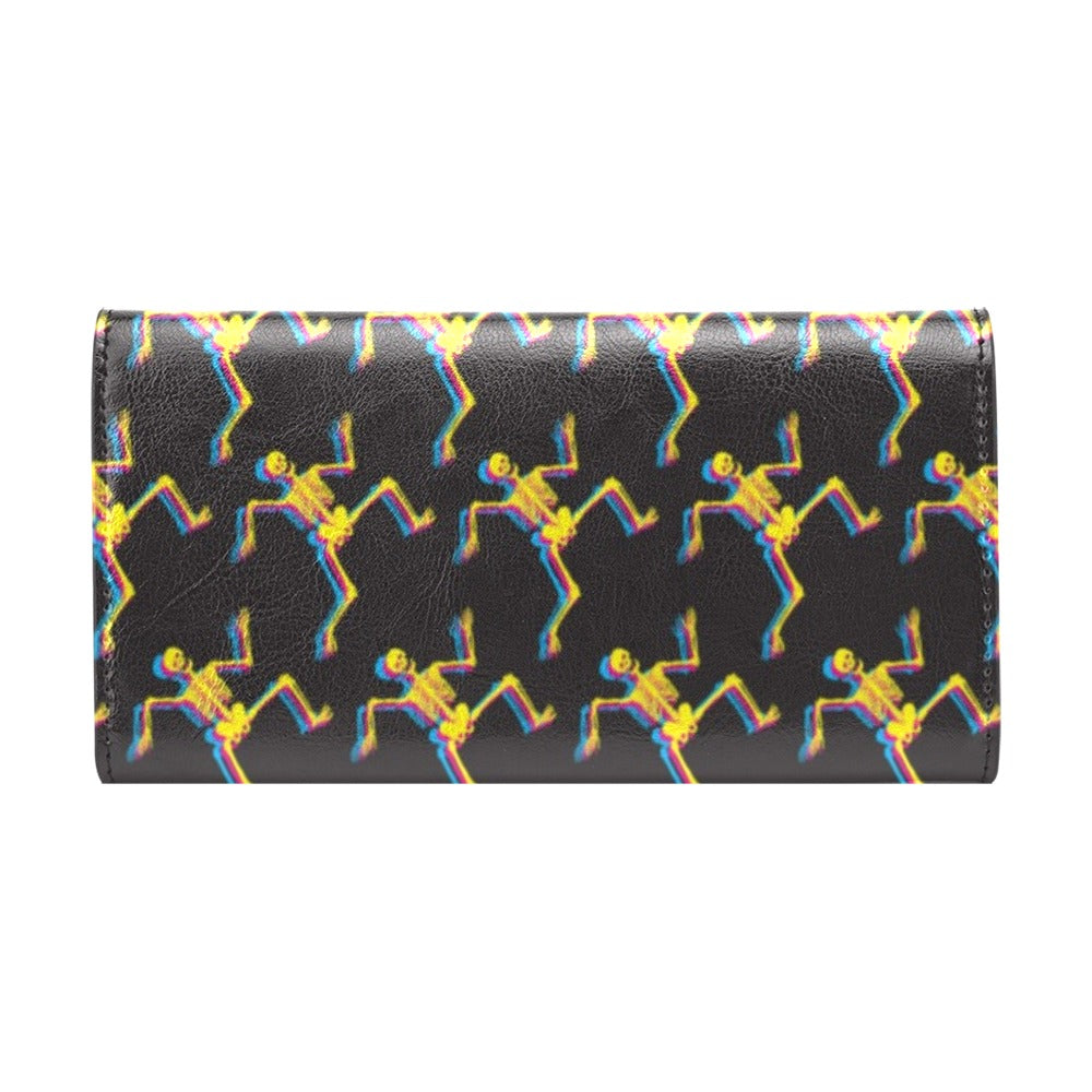 Skeleton Skeleton 3D Print Design LKS301 Women's Trifold Wallet