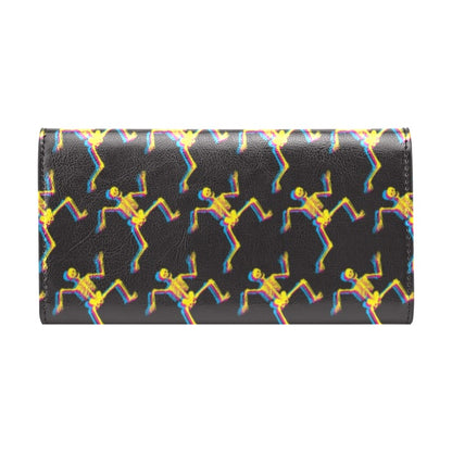 Skeleton Skeleton 3D Print Design LKS301 Women's Trifold Wallet