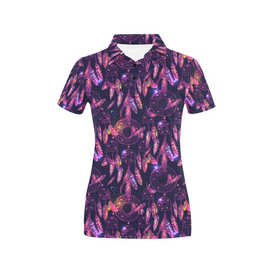 Dream catcher neon Women's Polo Shirt