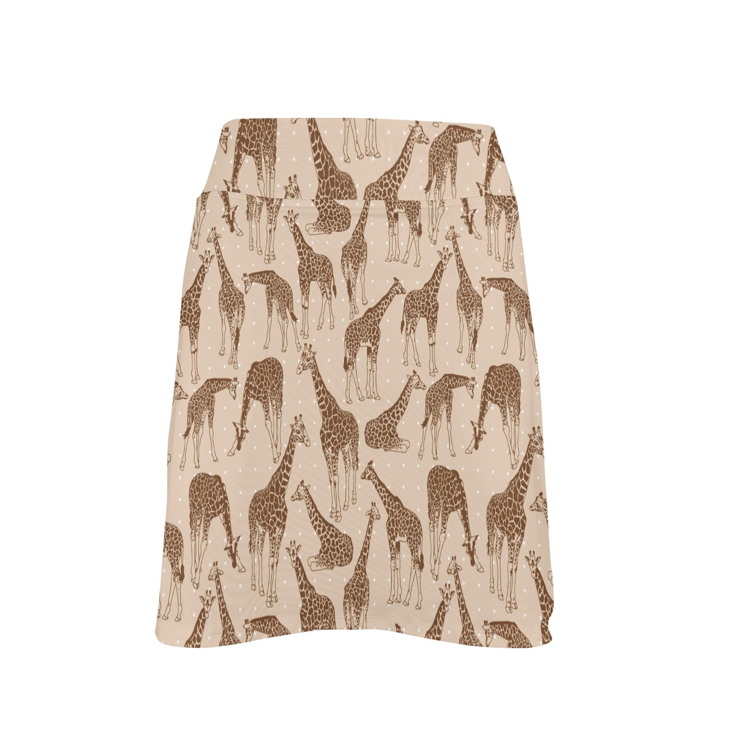 Giraffe Pattern Design Print 17" Golf & Pickleball Skort with Pockets