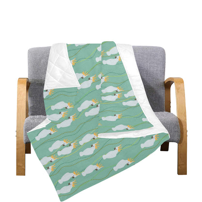 Cockatoo Pattern Print Design 01 Premium Quilt