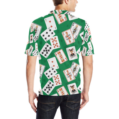 Poker Cards Pattern Print Design A03 Men Polo Shirt
