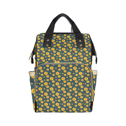 Bitcoin Pattern Print Design 01 Diaper Bag Backpack