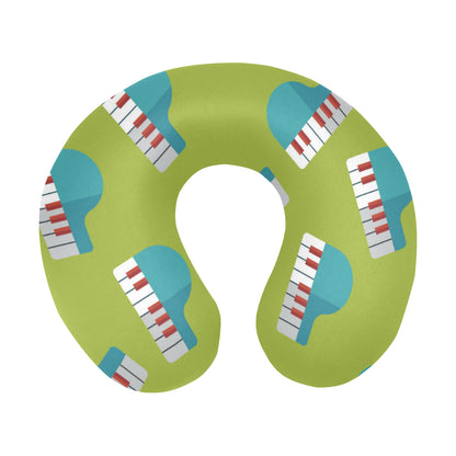 Piano Pattern Print Design 03 U-Shaped Travel Neck Pillow