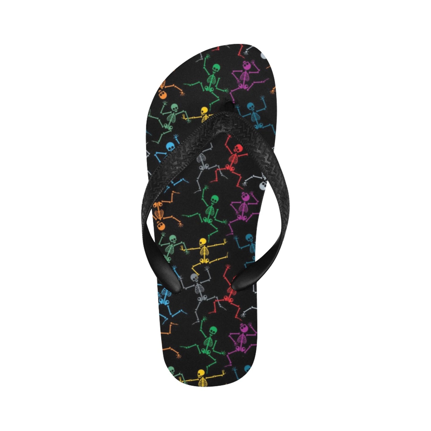 Skeleton Colorful Print Design LKS302 Flip Flops