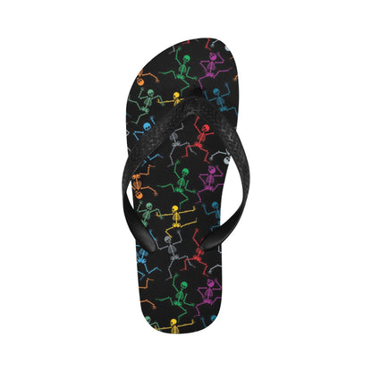 Skeleton Colorful Print Design LKS302 Flip Flops