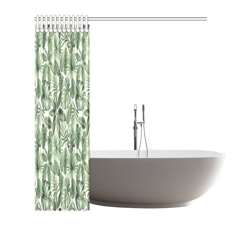 Palm Leaves Pattern Print Design PL014 Shower Curtain