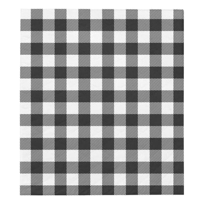 Buffalo check Black white Pattern Print Design 04 Premium Quilt
