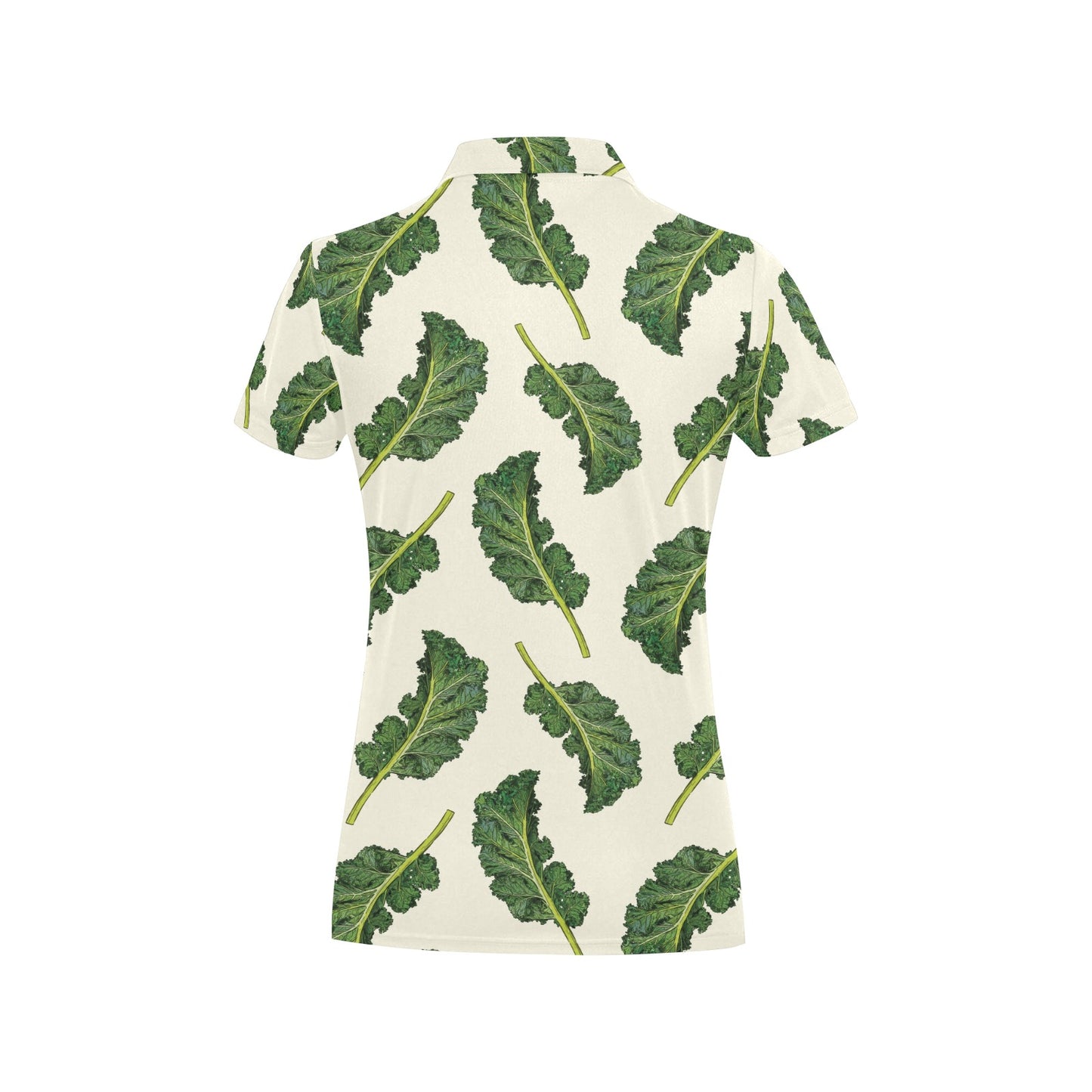 Kale Pattern Print Design 03 Women's Polo Shirt