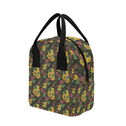 Sunflower Print Design LKS303 Insulated Lunch Bag